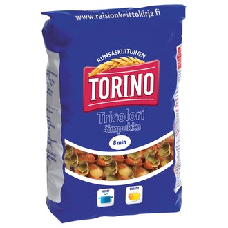 Torino 425g tricolori simpukkapasta kalorit ja ravintosisältö - 352 kcal