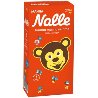 Nalle Manna tummia mannasuurimoita 500g kalorit ja ravintosisältö - 360 kcal