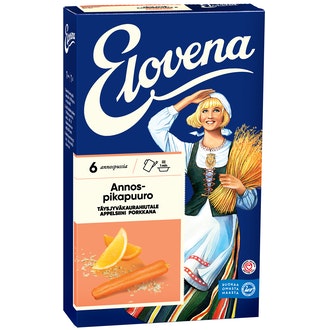 Elovena Hetki 210g appelsiini-porkkana annospikapuuro kalorit ja ravintosisältö - 360 kcal