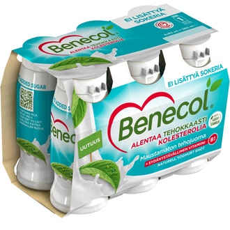 Benecol maustamaton jogurttitehojuoma 6x65 ml kalorit ja ravintosisältö