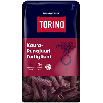 Torino kaura-punajuuripasta - tortiglioni 400g kalorit ja ravintosisältö