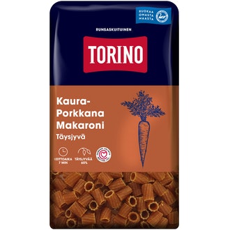 Torino 380g kaura-porkkana täysjyvämakaroni kalorit ja ravintosisältö