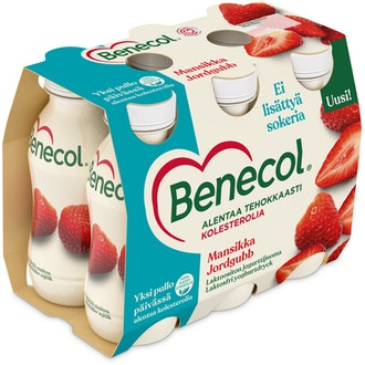 Benecol jogurttijuoma 6x100g mansikka kalorit ja ravintosisältö