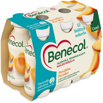 Benecol jogurttijuoma 6x100g persikka kalorit ja ravintosisältö - 41 kcal