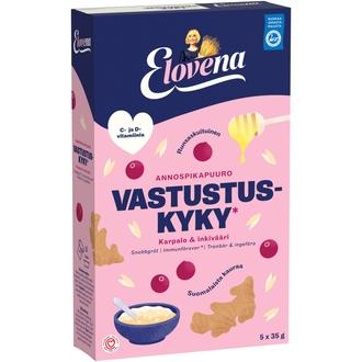 Elovena 175g vastustuskyky karpalo & inkivääri annospikapuuro kalorit ja ravintosisältö - 369 kcal