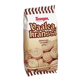 Tasangon vaalea kranssi pikkuleipiä 400g kalorit ja ravintosisältö