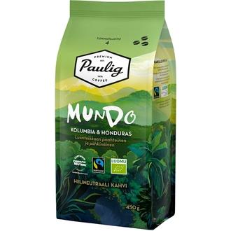 Paulig Mundo Colombia & Honduras luomu kahvi kahvipapu 450g