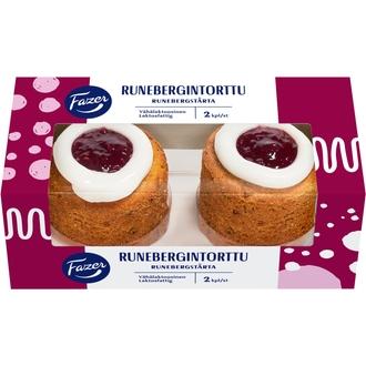 Fazer Runebergintorttu 2kpl 208g kalorit ja ravintosisältö