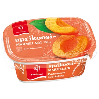 Saarioinen Aprikoosimarmeladi 230g kalorit ja ravintosisältö - 186 kcal