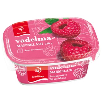 Saarioinen Vadelmamarmeladi 230g kalorit ja ravintosisältö - 198 kcal
