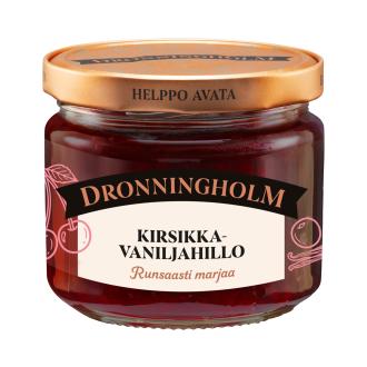 Dronningholm Kirsikka-vaniljahillo 280g kalorit ja ravintosisältö - 155 kcal