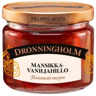 Dronningholm Mansikka-vaniljahillo 280 g kalorit ja ravintosisältö
