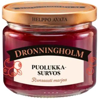 Dronningholm Puolukkasurvos 280 g kalorit ja ravintosisältö