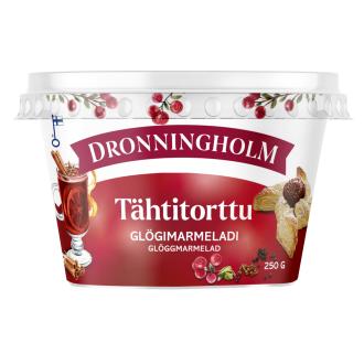 Dronningholm Tähtitorttu Glögimarmeladi 250g kalorit ja ravintosisältö - 185 kcal