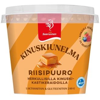 Saarioinen Kinuskiunelma riisipuuro, riisipuuro kinuskikastikkeella 240 g kalorit ja ravintosisältö - 126 kcal