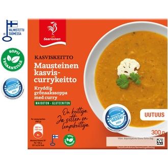 Saarioinen Mausteinen kasvis-currykeitto 300g kalorit ja ravintosisältö - 53 kcal