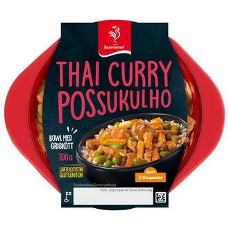 Saarioinen thai curry possukulho 300g kalorit ja ravintosisältö - 140 kcal