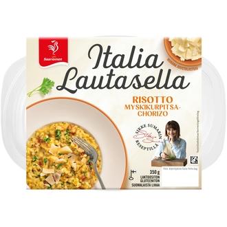 Saarioinen Myskikurpitsa-chorizo risotto 350 g kalorit ja ravintosisältö - 137 kcal