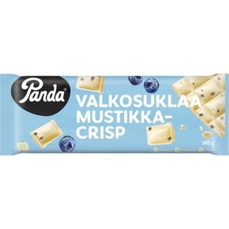 Panda valkosuklaalevy 145g mustikkacrisp kalorit ja ravintosisältö