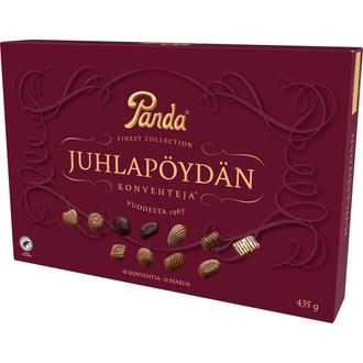 Panda Juhlapöydän suklaakonvehti 435g kalorit ja ravintosisältö - 509 kcal