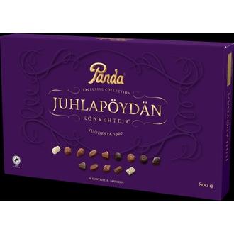 Panda Juhlapöydän suklaakonvehti 800g kalorit ja ravintosisältö - 502 kcal