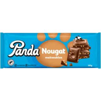 Panda nougat maitosuklaalevy 145g kalorit ja ravintosisältö - 543 kcal
