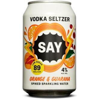 SAY Orange-Guarana Seltzer 4% 33 cl kalorit ja ravintosisältö
