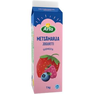 Arla 1kg Metsämarjajogurtti kalorit ja ravintosisältö - 77 kcal
