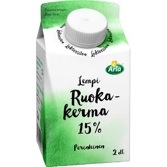 Arla lempi ruokakerma 15% 2dl kalorit ja ravintosisältö - 716 kcal
