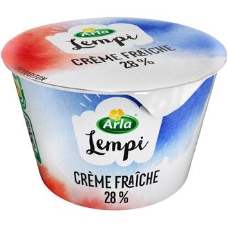 Arla Lempi Crème fraîche 200 g 28 %  laktoositon kalorit ja ravintosisältö - 275 kcal