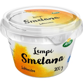 Arla Lempi laktoositon smetana 200g kalorit ja ravintosisältö