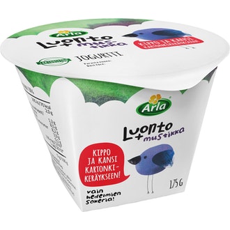 Arla Luonto+ AB jogurtti 175g mustikka laktoositon kalorit ja ravintosisältö