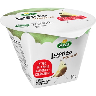 Arla Luonto+ AB jogurtti 175g vanilja laktoositon kalorit ja ravintosisältö