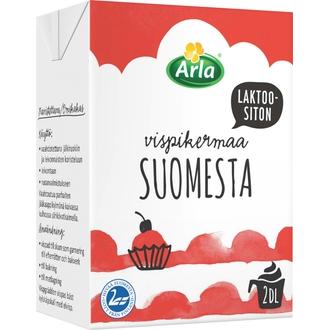 Arla Vispikerma laktoositon 2 dl Uht Suomi kalorit ja ravintosisältö