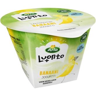 Arla Luonto+ AB laktoositon banaani jogurtti 175g kalorit ja ravintosisältö