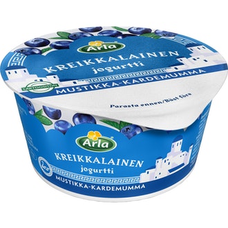 Arla kreikkalainen jogurtti 150g mustikka-kardemumma laktoositon kalorit ja ravintosisältö