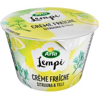 Arla Lempi Crème fraîche 200 g sitruuna-tilli laktoositon kalorit ja ravintosisältö - 151 kcal