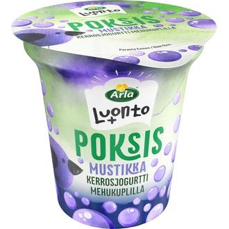 Arla Luonto+ Poksis Mustikkakerrosjogurtti 150g vähälaktoosinen kalorit ja ravintosisältö