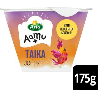 Arla Aamu+ AB-jogurtti 175g Taika laktoositon kalorit ja ravintosisältö - 72 kcal
