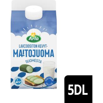Arla Suomi laktoositon kevytmaitojuoma 5dl kalorit ja ravintosisältö - 158 kcal