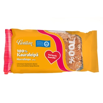 Uotilan 100% kauraleipä 420g kalorit ja ravintosisältö - 235 kcal
