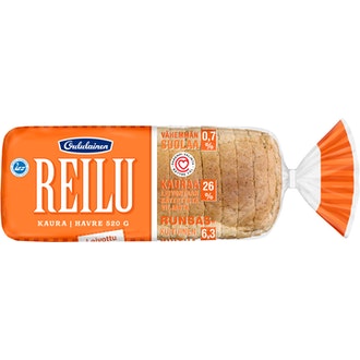 Oululainen Reilu Kauraleipä 520g kalorit ja ravintosisältö - 261 kcal