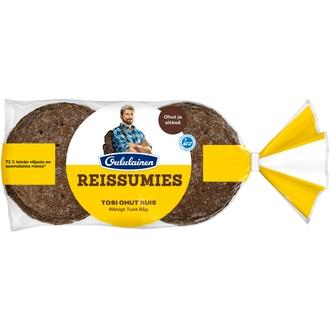 Oululainen Reissumies Tosi Ohut Ruis 10kpl 350g, täysjyväruisleipä kalorit ja ravintosisältö