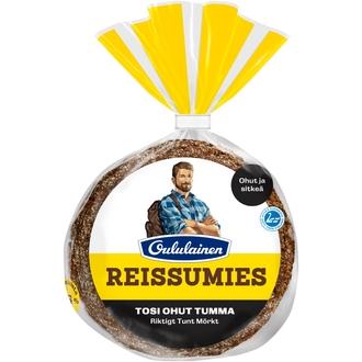 Oululainen Reissumies Tosi Ohut Tumma 5kpl 200g, täysjyväruisleipä kalorit ja ravintosisältö