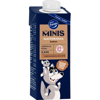 Fazer Minis maitojuoma 2,5dl kaakao kalorit ja ravintosisältö - 45 kcal