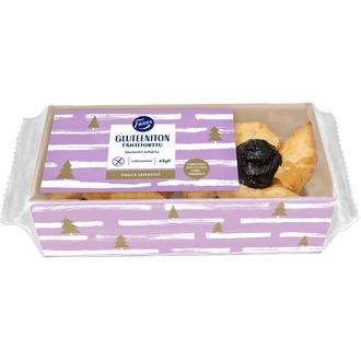 Fazer Gluteeniton Tähtitorttu 4kpl 240g, kypsäpakaste kalorit ja ravintosisältö - 402 kcal