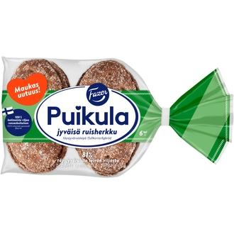 Fazer Puikula Jyväisä ruisherkku 6kpl 330g, täysjyväruisleipä kalorit ja ravintosisältö