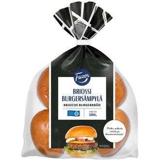 Fazer Briossi Burgersämpylä 4kpl 280g kalorit ja ravintosisältö