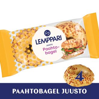 Fazer Lemppari Paahtobagel Juusto 4kpl 260g kalorit ja ravintosisältö - 280 kcal