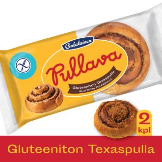 Oululainen Pullava Gluteeniton Texaspulla 2kpl/140g kalorit ja ravintosisältö - 398 kcal